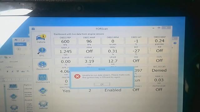 Mk3 Start Failure OBD2 Diagnose Screen смотреть онлайн