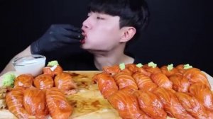 ||АСМР//МУКБАНГ//КРАСНАЯ РЫБА//ЕДА//КОРЕЯ||