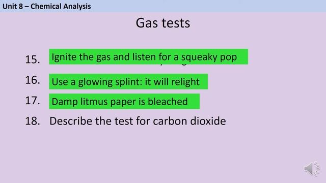 AQA GCSE Chemistry / Combined Science Unit 8 - Chemical Analysis - Recall Questions смотреть онлайн