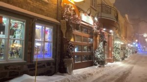 🇨🇦 Алиса в зимней стране чудес⛄❄ Полночная метель в Старом Квебеке🌨️ Февраль 2023 г