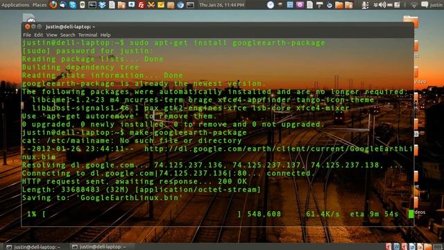 How to Install Google Earth v6.0 (Latest Version) on Linux Ubuntu 11.10 смотреть онлайн