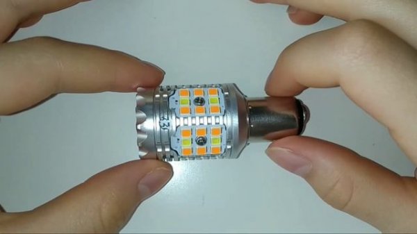 Двухцветная светодиодная лампа с обманкой NeTuning P21/5W-40s30wa белый оранжевый 1157 BAY15d