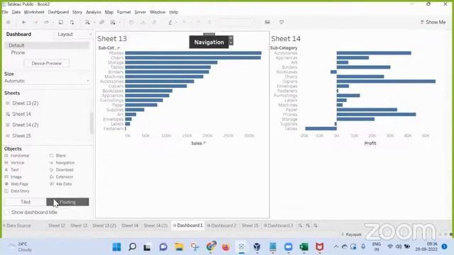 Sheet swapping on the target dashboard using parameter actions and filter actions. | Learn Tableau смотреть онлайн