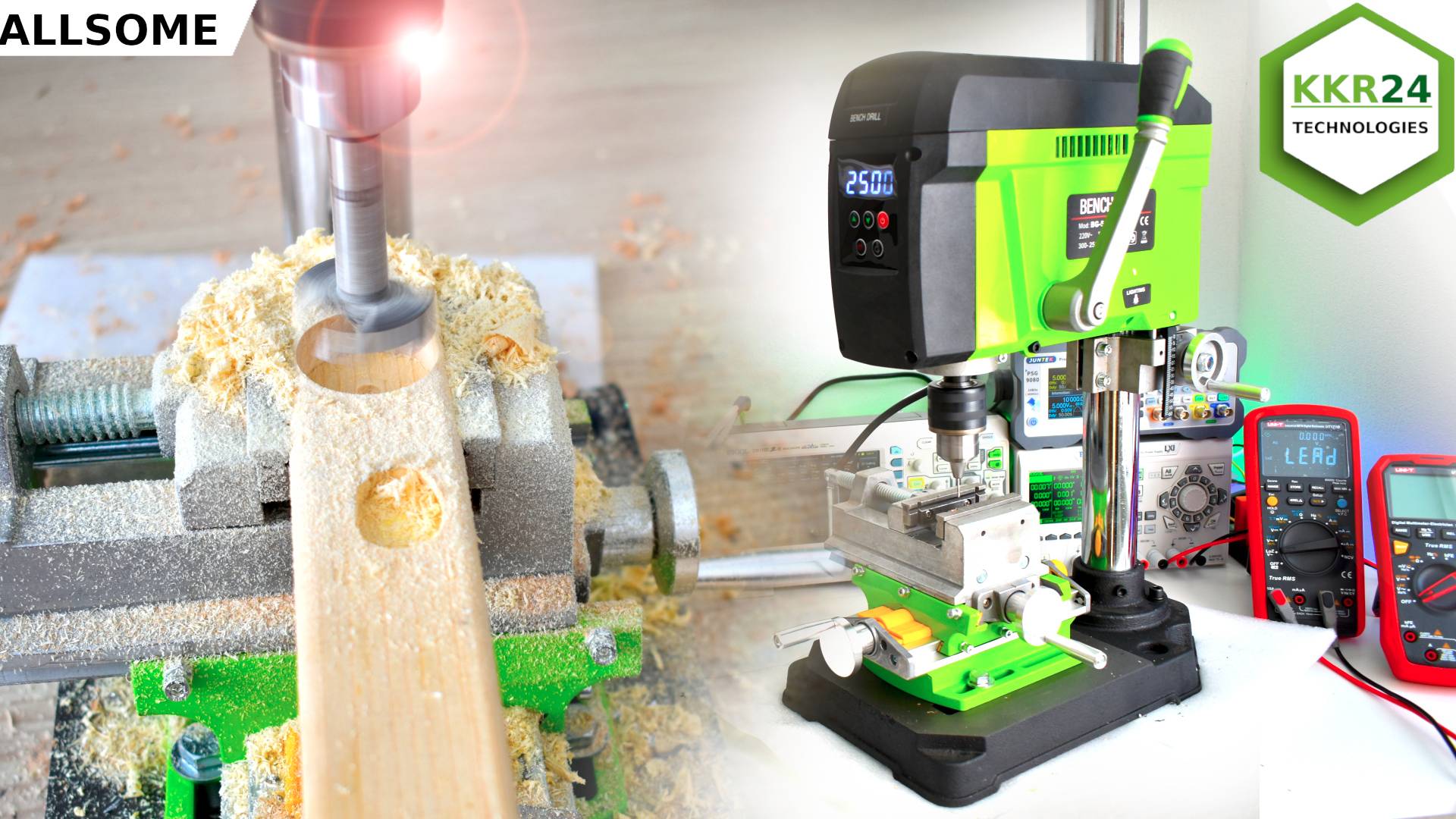 BRUSHLESS Сверлильный станок BG-516809 ALLSOME Крепкий станок для большинства задач смотреть онлайн