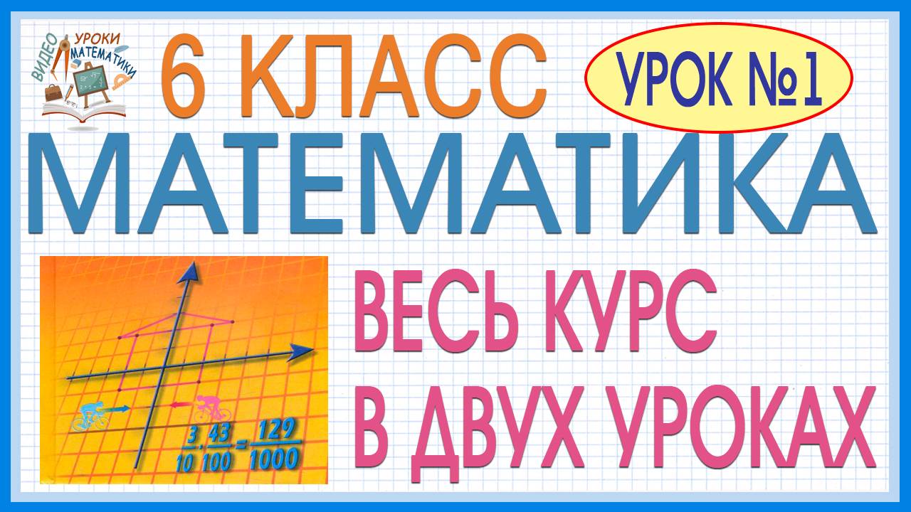 Вся математика 6 класса. Повторение изученного в 6 классе. Математика все темы просто. Урок #1 смотреть онлайн