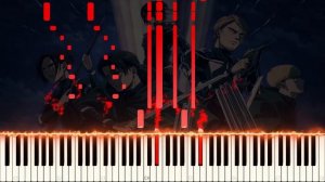 Attack on Titan Season 4 Opening – My War – [Piano Tutorial] – (Synthesia)