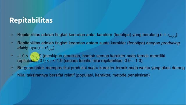 Parameter Genetik: Repitabilitas dan Korelasi Genetik смотреть онлайн