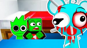 СПРЯТАЛСЯ ПОД КРОВАТЬЮ ОТ СПРУНКОВ СКАЙ ХОРРОР В МАЙНКРАФТ ЗОМБАК