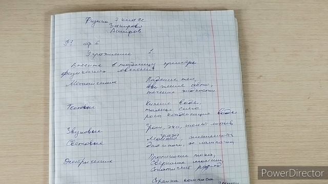 Упражнение 1 Внесите в таблицу примеры физических явлений смотреть онлайн