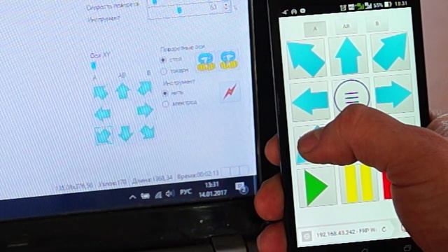 Управление ЧПУ станком по резке пенопласта с телефона. смотреть онлайн