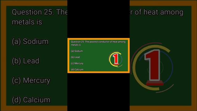 #Short tenth, METALS AND NON-METALS- M.C.Q.-SERIES QUESTION NO. 25 смотреть онлайн