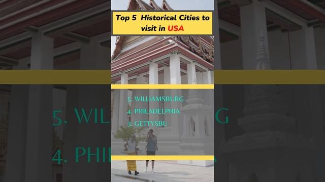 Top 5 Historical Cities to visit in USA #shots смотреть онлайн