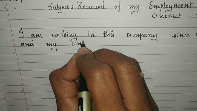 Employment Contract Renewal Letter../writing A Sample  Contract Renewal Letter // Handwriting