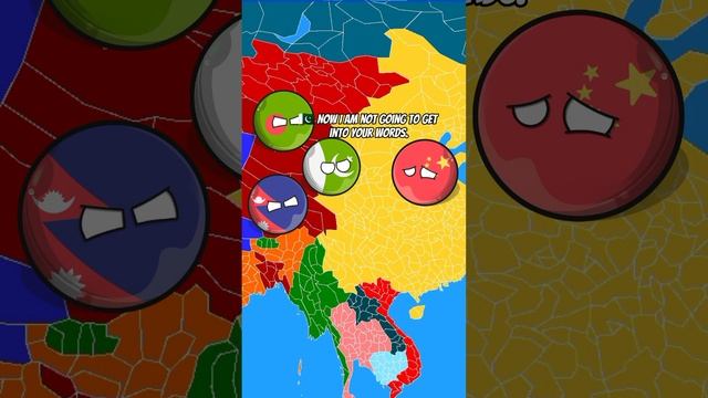 Countries in a nutshell|If India 🤝 Pakistan|Nepal, Bangladesh and Pakistan Vs China#countryballs смотреть онлайн