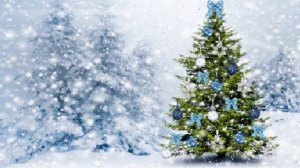 Ёлка на поляне. Новогодний футаж. Зимний футаж. Красивый футаж для видео.