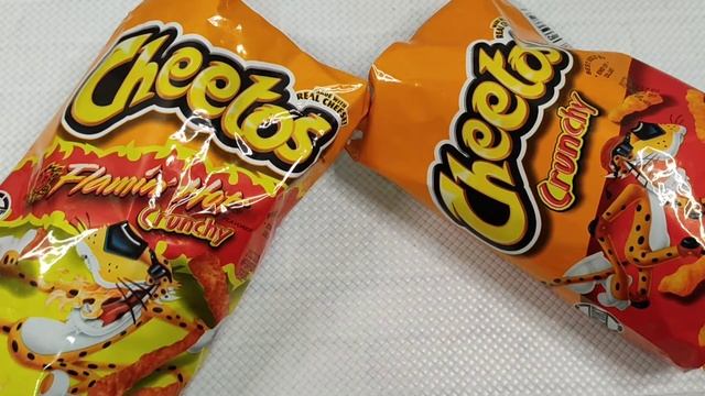 Cheetos Flaming Hot Flavor Vs Cheetos Crunchy | Cheese Flavored Snack Review & Rating