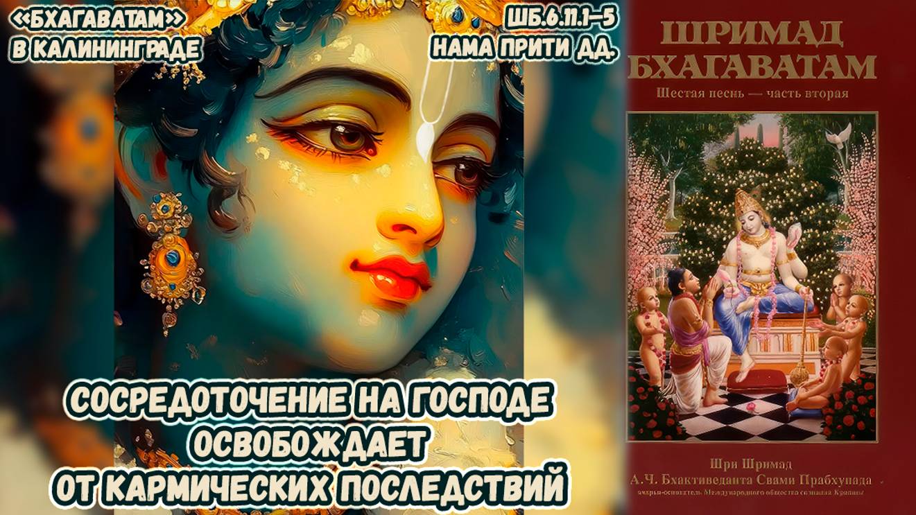 Сосредоточение на Господе освобождает от кармических последствий. Нама Прити д. д. ШБ 6.11.1–5