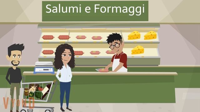 At the supermarket conversation in Italian (Dialogo al supermercato) смотреть онлайн