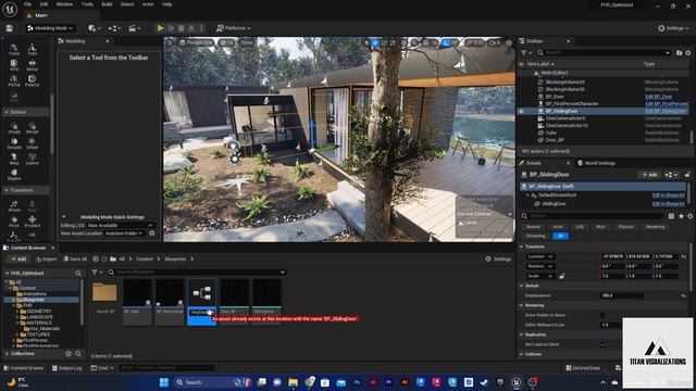 6. Sliding Door With Curtains Animation смотреть онлайн
