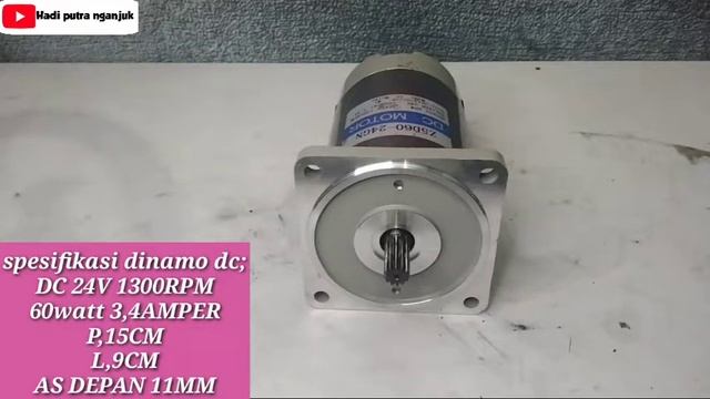 DC MOTOR 24V 60WATT 1300RPM 3,4 AMPER DINAMO DC PENGGERAK TORSI TINGGI смотреть онлайн