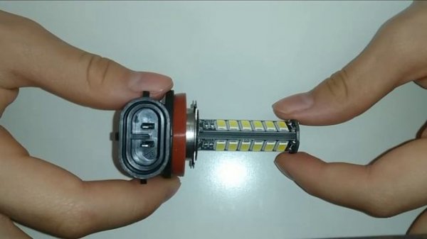 Комплект светодиодных ламп Solarzen H8-21s57 в противотуманки ПТФ, LED лампочки H8 диодные