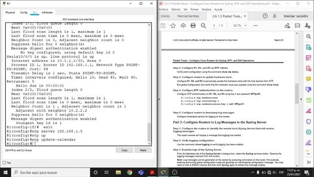 2.6.1.3 Packet Tracer - Configure Cisco Routers for Syslog, NTP, and SSH Operations смотреть онлайн