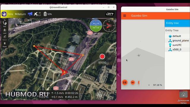 Симулятор Gazebo проектирование Дронов смотреть онлайн