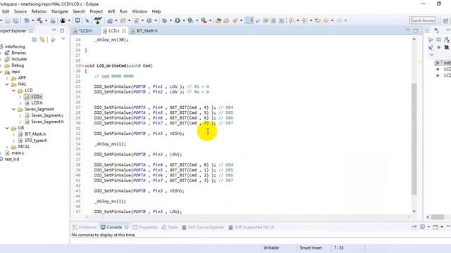 Tutorial AVR Driver (atmega 32) - liquid crystal display ( LCD ) part 2 смотреть онлайн