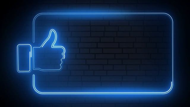 Social Media Thumb Like Glowing Neon Lights Loop Animated Background - Free Footage - Motion Made