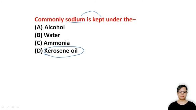 Commonly sodium is kept under the- (a) Alcohol (b) Water (c) Ammonia (d) Kerosene oil ? смотреть онлайн