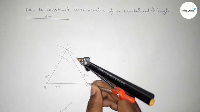 How to construct circumcentre of an equilateral triangle. shsirclasses. смотреть онлайн