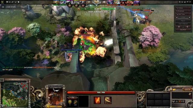 Dota 2 - Warlock Golem Mechanics vs Blade Mail смотреть онлайн