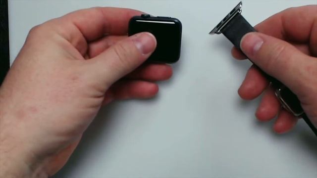 42mm Black Leather band With Modern Buckle for Apple Watch смотреть онлайн
