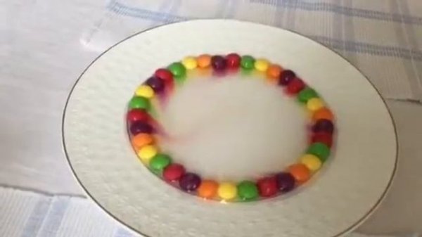 Эксперимент с конфетами Skittles проводят Кьяра и Эмилия