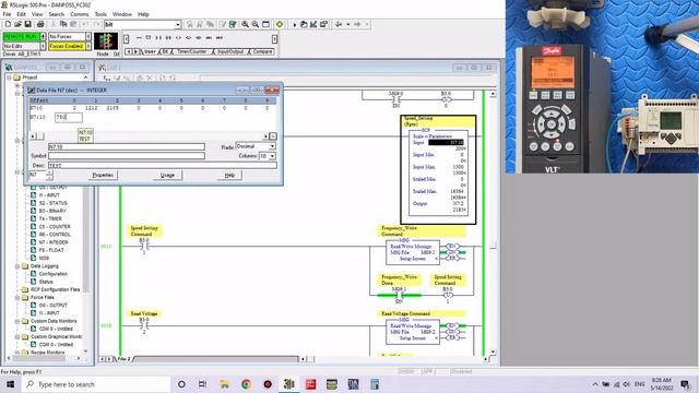 Micrologix 1100 "Modbus RTU" Danfoss FC302 Tutorial смотреть онлайн
