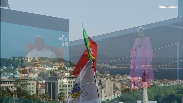 Mariza canta "Foi Deus" no palco do Parque Eduardo VII e Papa Francisco aplaude смотреть онлайн