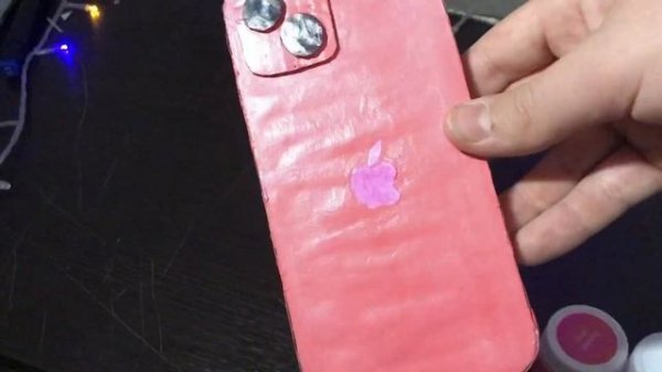 IPhone-15 Pink  из картона! ASMR +туториал!