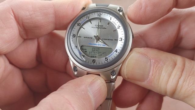 aw80 Casio analog digital World Time Data Bank how to set the time смотреть онлайн