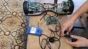 №90 Прошивка платы гироскутера под ручку газа и тормоза. С ключём и вольтметром. Демо заказа для М