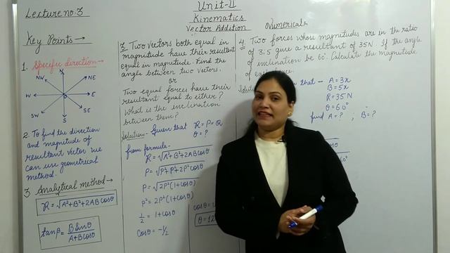 KINEMATICS || NUMERICALS OF VECTOR ADDITION || BY-INTERESTING PHYSICS CLASSES смотреть онлайн