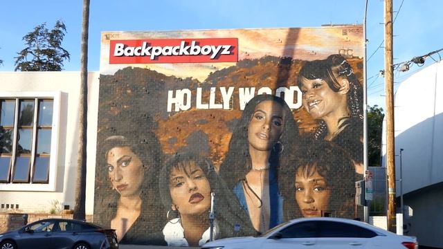 Amy Winehouse Selena Whitney Houston Aaliyah Lisa "Left Eye' Lopes Street Art Mural LA CA USA 2023 смотреть онлайн