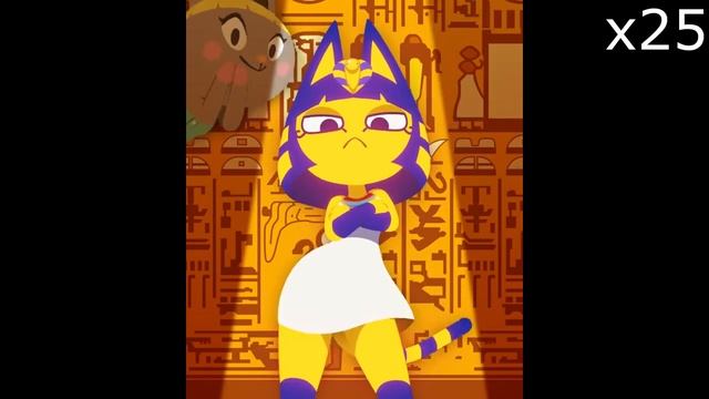 Cat On The Ceiling (Ankha - Animal Crossing) 999x speed / animation meme смотреть онлайн