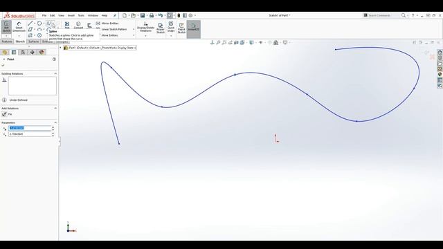 23-How to Draw a Spline in solid works смотреть онлайн