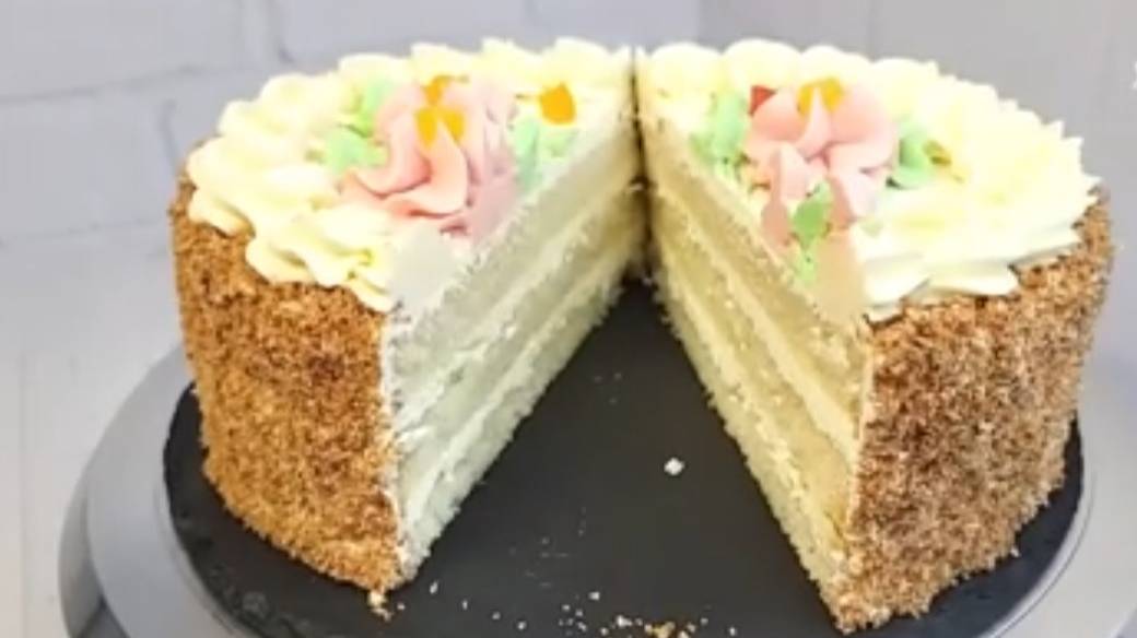 Удивительно вкусный «БИСКВИТНО-КРЕМОВЫЙ» ТОРТ из СССР. Вкус Детства смотреть онлайн