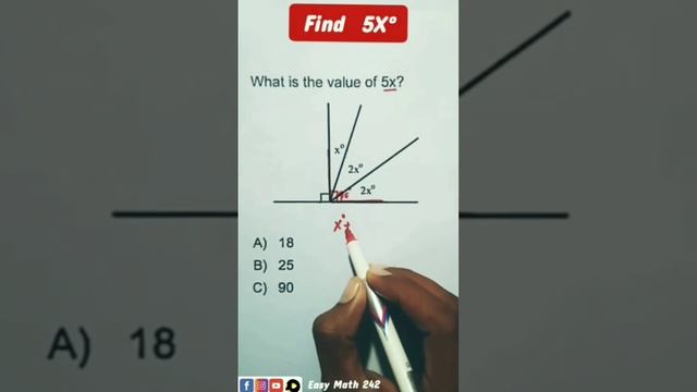 what is the value of 5x | math tricks | #shortsvideo #mathstricks #easymath242 смотреть онлайн