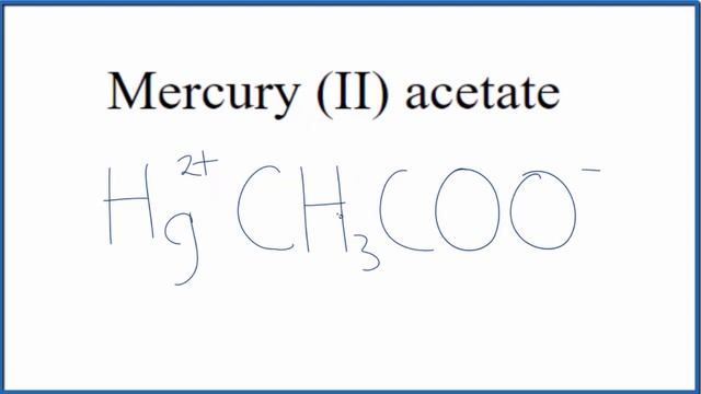How to Write the Formula for Mercury (II) acetate