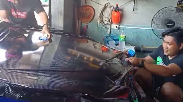 Honda Civic carbon fiber sticker installation смотреть онлайн