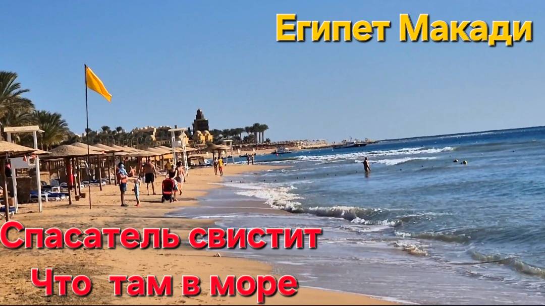 Египет.Опасный отдых.спасатели свистят Акулы в море Бухта МАКАДИ-- 7 смотреть онлайн