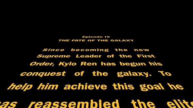 Star Wars: Episode IX Opening Crawl смотреть онлайн