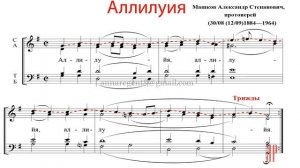 АЛЛИЛУИЯ, прот. А. С. Машков - Сопрановая партия